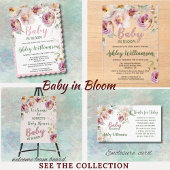 Windeln Raffle Baby in Bloom Girl Babydusche Begleitkarte