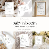 Floral Baby In Bloom Baby Shower Begleitkarte