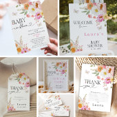 Floral Baby Bloom Baby Shower Book Request Insert