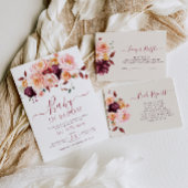 Fall florale Babydusche Dankeschön Karte