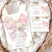 Baby in Bloom Floral Bow Elegant Baby Dusche Pappteller