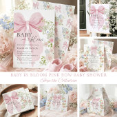 Baby in Bloom Pink Bow Babydusche Pappteller