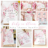  Elegant Pink Bow Floral Baby Shower Geschenkschachtel
