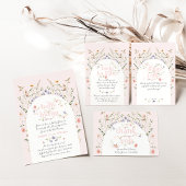 Wildblume Girl Pink Blütendusche Poster