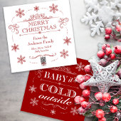 Weihnachten oder Winter-rote und weiße Fleecedecke