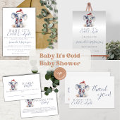 Baby es ist kalt draußen vor Elefantendusche Serviette