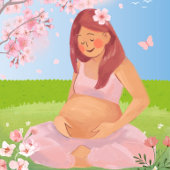 Pastel Beautiful Mama-to-Be Babydusche Serviette