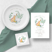 Fox Diaper Raffle Card - Neutral Fall Baby Shower Einladung