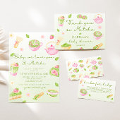 Matcha-Tee-Baby-Shower-Windel-Raffel Begleitkarte