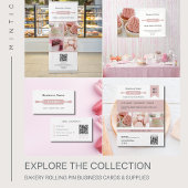 Bäckerei Rolling Button Weißrosa Business Marketin Flyer