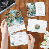 Bali Indonesia Wedding RSVP Karte
