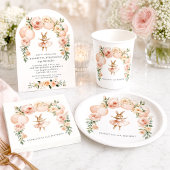 Ballett-Häschen-Geburtstags-Blumenbogen-Papierbech Pappbecher