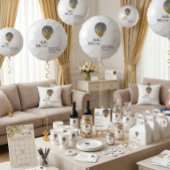Elegante Babyparty Goldene Ballons Button