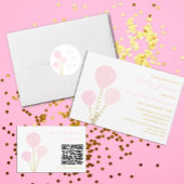 Mädchen-Baby-Party mit rosa Ballons Serviette