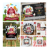 Barnyard Birthday Favor Tags Geschenkanhänger