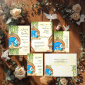 Handgemalte Wasserfarbe Altes Mexiko Hochzeit All In One Einladung