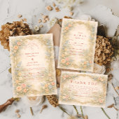 Baroque Rose Garden Wedding Save The Date