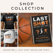 Basketball Bachelor Party Last Shot Orange Striped Spielkarten