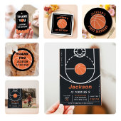 Basketball Ball Birthday Classic Round Sticker