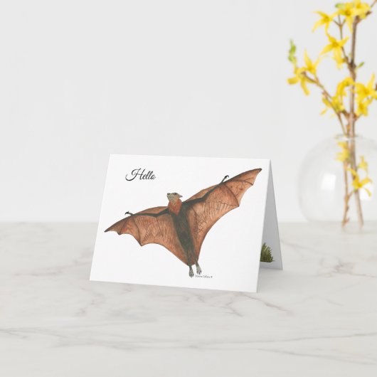 Collection Bat Note Card Karte (Gelbe Blume)