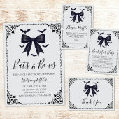 Babydusche Gothic von Fledermäusen und Bows Dankeskarte