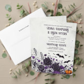 Fledermäuse und Blume Hochzeiten Einladung (Personalisieren Sie die Kollektion dieses unabhängigen Creators. Test)