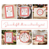 BBQ-Baby-Shower Rustikal Rot Kariert Einladung