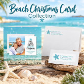 Weihnachtsferien am Strand Fotoblock