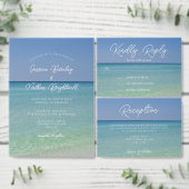 Schöne Beach Horizon Personalisierte Hochzeit Runder Pappuntersetzer (Personalisiere diese Kollektion eines unabhängigen Creators.)