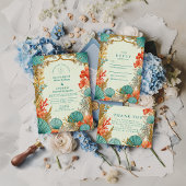 Beach Seashell Botanical Wedding Einladung