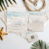 Strandküste/tropische Hochzeit am Ozean All In One Einladung