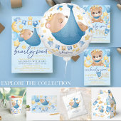 Baby Boy Bear Blue Baby Dusche Einladung