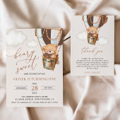 Teddy Bear, Brown Hot Air Ballon, erster Geburtsta Wimpelkette