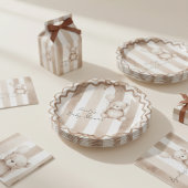 Bearly Wait Neutral Teddy Baby Shower Pappbecher