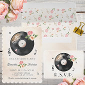 Aquarell Floral Vinyl Record Vielen Dank Geschenkanhänger