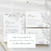 Delicate Purple Floral Quinceanera  Tischnummer