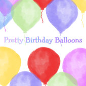 Buntes Birthday Balloon Party Einladung