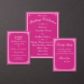 Moderne Magenta + Gold Monogram Chic Wedding Pappteller (Personalisiere diese Kollektion eines unabhängigen Creators.)