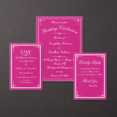 Chic Gastgeschenke Hochzeiten Magenta Names Script Schaumweinetikett (Personalisiere diese Kollektion eines unabhängigen Creators.)