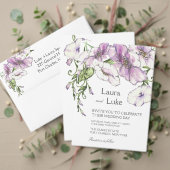 Modern Pansy Wedding Vielen Dank Dankeskarte (Personalisieren Sie die Kollektion dieses unabhängigen Creators. Test)