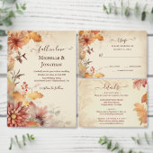 Schöne Herbstleaf Blume Hochzeit im Herbst Dankeskarte (Personalisiere diese Kollektion eines unabhängigen Creators.)