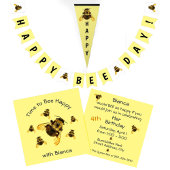 Gelbe Hummeln glücklich Konfetti