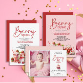 Berry 1. Geburtstag Rosa Rote Erdbeere Name Pappbecher