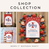 Strawberry Blueberry Pattern Berry Sweet White Geschenkpapier