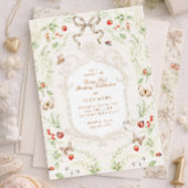 Berry First Birthday Wreath Garden Party Einladung