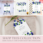 QR Code Berry First Birthday Blueberry Vielen Dank Postkarte