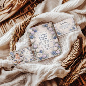 Berry First Blue Floral Garden 1st Birthday Einladung