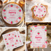 Berry First Cute 1. Geburtstag Erdbeere Serviette