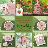 Berry First Birthday Strawberry Snail Seidenpapier