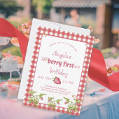 Berry First Birthday Food and Beverage Label Set Wasserflaschenetikett